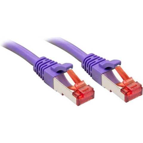 Lindy 47820 Rj45 Netwerk Aansluitkabel Cat 6 S/Ftp 0.3 M Violet Snagless