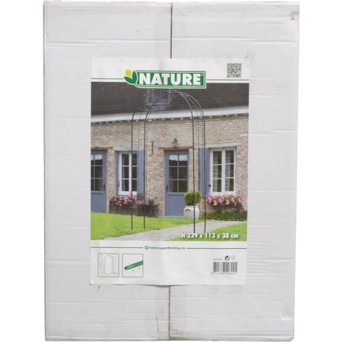 Nature - Rozenboog - H229 x 113 x 38cm - zwart - metaal