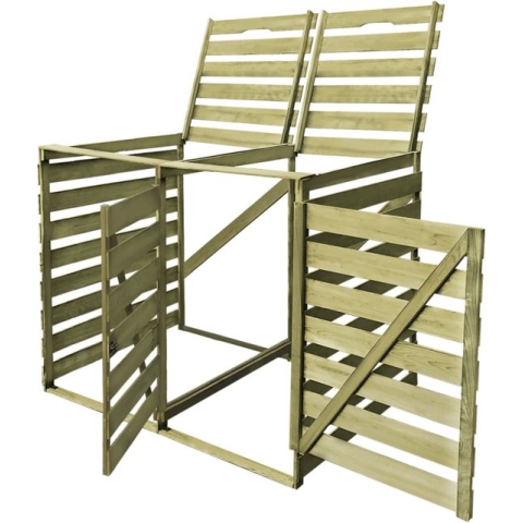 vidaXL-Containerberging-dubbel-240-L-geïmpregneerd-hout