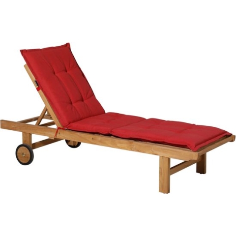 Madison - Tuinkussen - Loungekussen - 200 x 60cm - Panama Brick Rood - Ligbedkussen