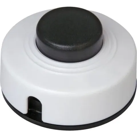 191801088 Voetschakelaar Met trekonlasting Zwart, Wit 1x uit/aan 2 A 1 stuk(s)