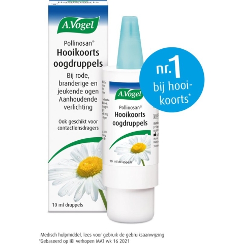 A.Vogel Pollinosan Oogdruppels Hooikoorts druppels - Bij rode, branderige en jeukende ogen. - 10 ml