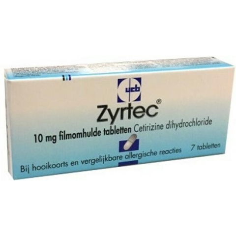 Zyrtec Allergietabletten Cetirizine 2HCI 10 mg - 7 tabletten