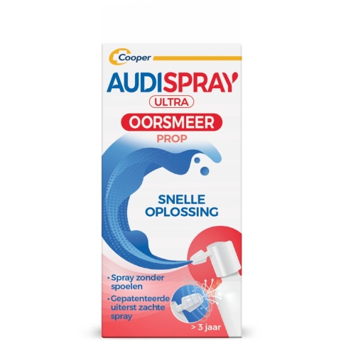 Audispray Ultra - Oorsmeer Verwijderaar - Oordruppels - Oorreiniger - Oorspuit - Oorspray - Tegen Hardnekkige Oorsmeerproppen - Alternatief Wattenstaafjes