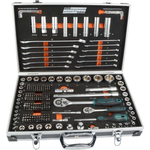 Brüder Mannesmann 232-Delige Doppenset 1/4" En 1/2"