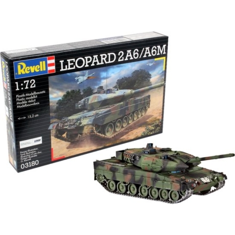 1:72 Revell 03180 Leopard 2 A6/A6M Tank Plastic Modelbouwpakket