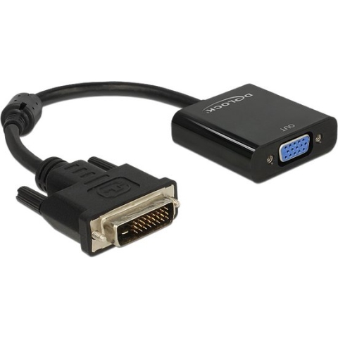 Premium DVI-D naar VGA converter / zwart - 0,15 meter