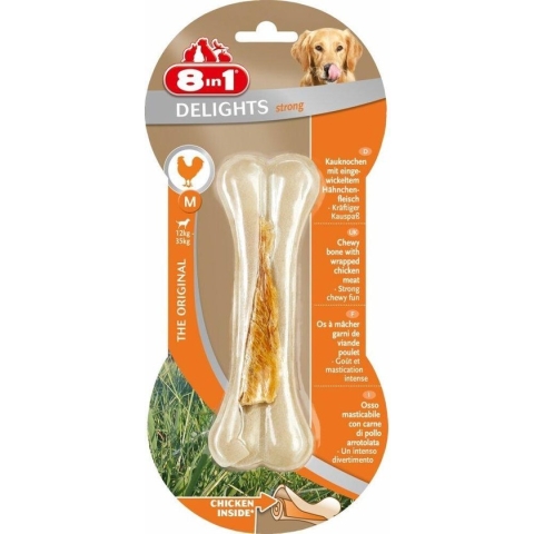 8in1 Delights Strong - Kip - Hondensnack - M