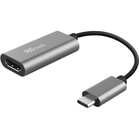 Trust Dalyx - USB-C naar HDMI Adapter - Aluminium / Grijs
