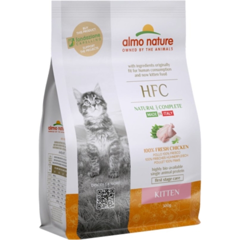 Almo Nature - Kat HFC Adult Sterilized brokken voor gecastreerde / gesteriliseerde katten - rund, kip, kabeljauw of zalm - 1,2kg, 300gr - Kip, Gewicht: 300g