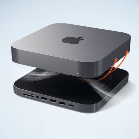 Satechi Aluminium Mac Mini standaard met ingebouwde Hub - Space Gray