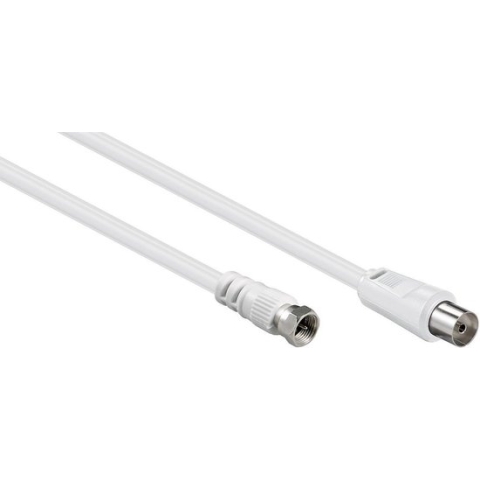 F (m) - Coax IEC (v) coaxkabel / wit - 1,5 meter