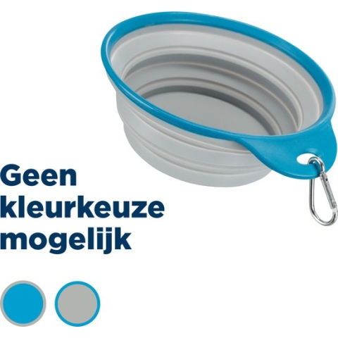 Trixie Voerbak / Drinkbak Reis Stevige Rand Siliconen Assorti