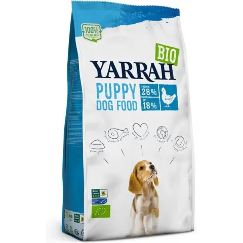 2 kg Yarrah dog biologische brokken puppy kip hondenvoer