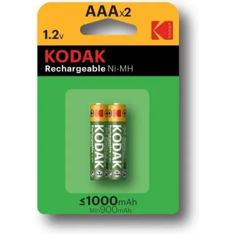 2 x AAA oplaadbare krachtige Kodak batterijen - 1000mAh