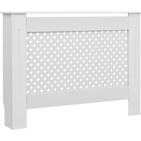 vidaXL Radiatorombouw 112x19x81.5 cm MDF wit