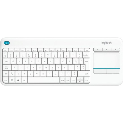 Logitech K400 Plus - Draadloos Touch Toetsenbord - QWERTY - Wit