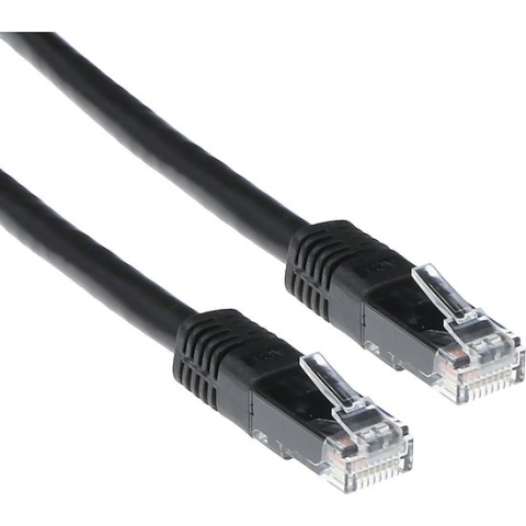 ACT Zwarte 2 meter U/UTP CAT5E patchkabel met RJ45 connectoren IB5902