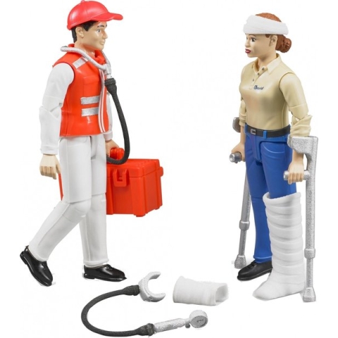 Bruder Figurenset Ambulancebroeder En Patiënt (62710)