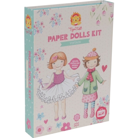 Teken en Knutselset Paper Dolls Vintage | Tiger Tribe