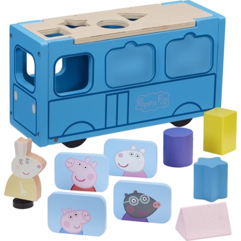 Peppa Pig - Wood Play - School Bus Sorter (20-00118)