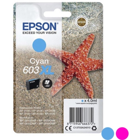 Epson Singlepack Cyan 603XL Ink