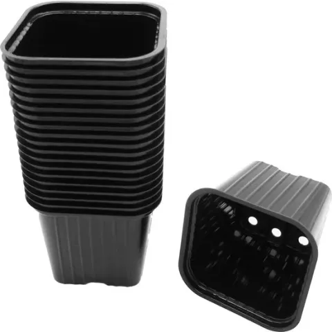 20x stuks Kunststof kweekpotjes/stekpotjes 7 x 6 cm - Kweekbak accessoires - Turfpotjes moestuin artikelen