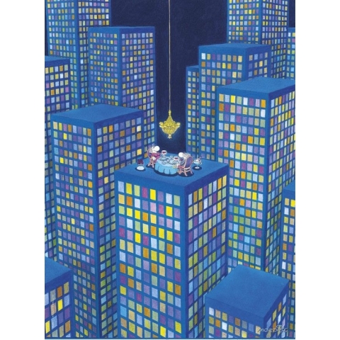 Clementoni Legpuzzel - Mordillo Puzzel Collectie - Dinner - 500 Stukjes, puzzel volwassenen