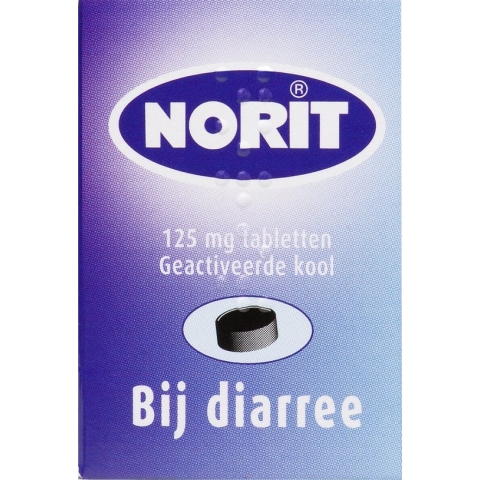 Norit Diarreeremmer 125mg - 1 x 180 tabletten