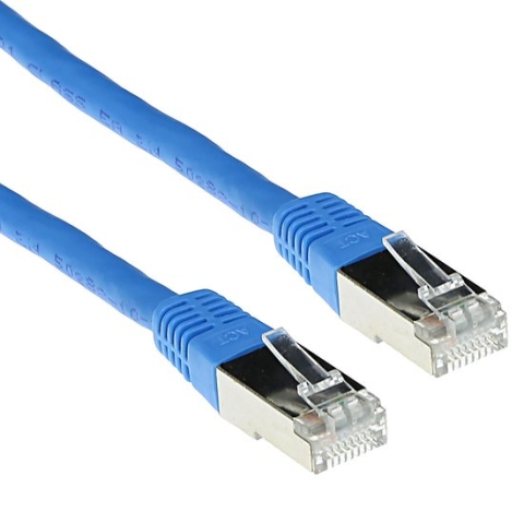 ACT Blauw 1 meter LSZH SFTP CAT6 patchkabel met RJ45 connectoren FB9601