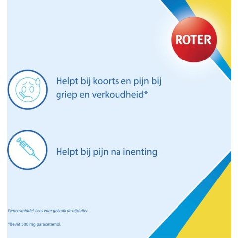 Roter Paracetamol - Pijn en koorts - Pijnstiller - 20 tabletten