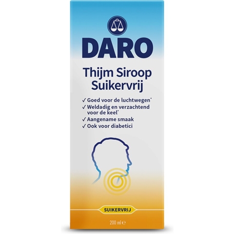 Daro Suikervrij - 200 ml - Thijmsiroop