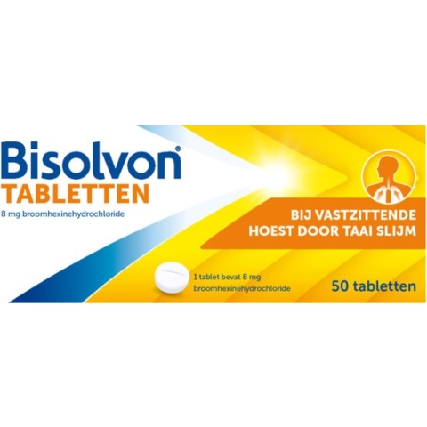 Bisolvon Tabletten Vastzittende Hoest - 1 x 50 tabletten