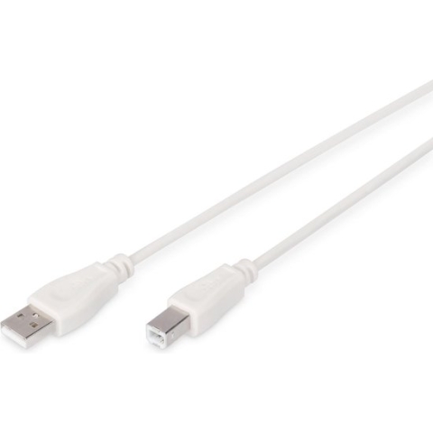 Digitus USB-kabel USB 2.0 USB-A stekker, USB-B stekker 1.80 m Beige