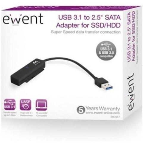 SATA naar USB 3.0 kabel adapter - 2.5" HDD/SSD - Harde Schijf Adapter SATA I/II/III - UASP Ondersteuning - Ewent EW7017