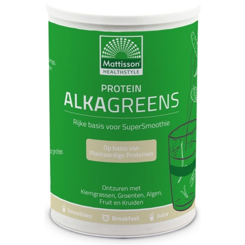 Mattisson Proteïne AlkaGreens poeder - Plantaardige Eiwitten - 300 Gram