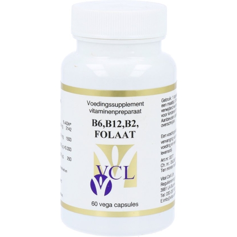 Vital Cell Life B6, B12, B2, Foliumzuur - 60 capsules  - Vitaminen