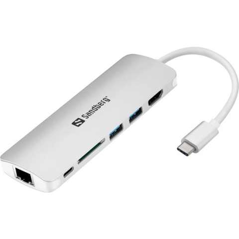Sandberg USB-C Dock HDMI+LAN+SD+USB,61W