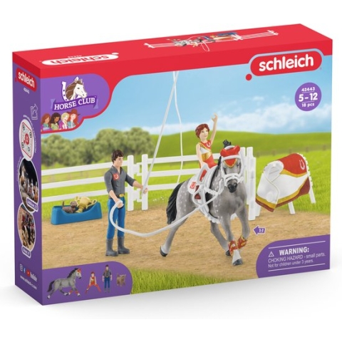 schleich HORSE CLUB Speelfigurenset - Mia's Springset - Kinderspeelgoed voor Jongens en Meisjes - 5 tot 12 jaar - 18 Onderdelen - 42443