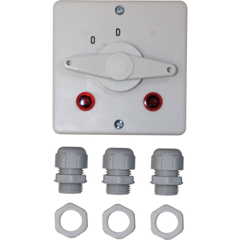 Trekschakelaar opbouw - Geschikt voor badkamer plafond - Wasmachine en droger - Tweevoudig