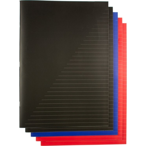 Kangaro - Schrift - A4 - lijn - 80 pagina's - 60 grams - assorti - 5 stuks - K-58331