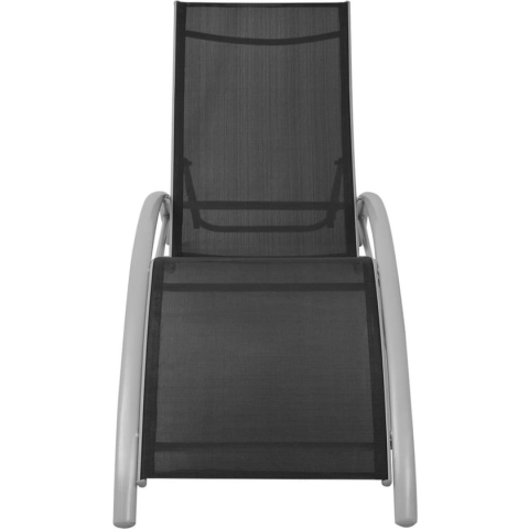 vidaXL-Ligbed-aluminium-zwart