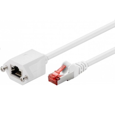 F/UTP CAT6 Gigabit netwerk verlengkabel / wit - 0,50 meter
