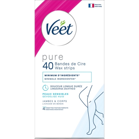 Veet - Ontharingsstrips - Benen & Lichaam - Hypoallergene Minima - 40 stuks