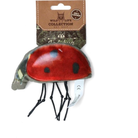 Wild Life lieveheersbeestje Speelgoed voor katten - Met 100% kattenkruid - Kattenspeeltjes – Knuffel - Catnip - 0.18 kg - Kittens - Realistisch ontwerp