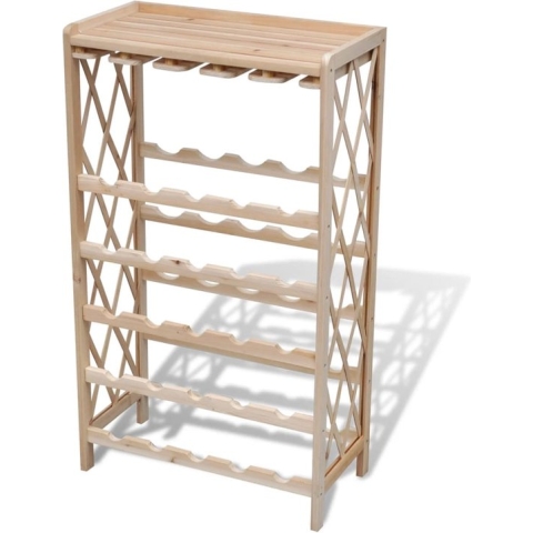 vidaXL-Wijnrek-voor-25-flessen-massief-vurenhout