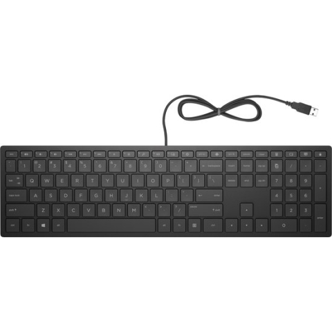 HP Pavilion 300 - Toetsenbord - QWERTY US International - Zwart