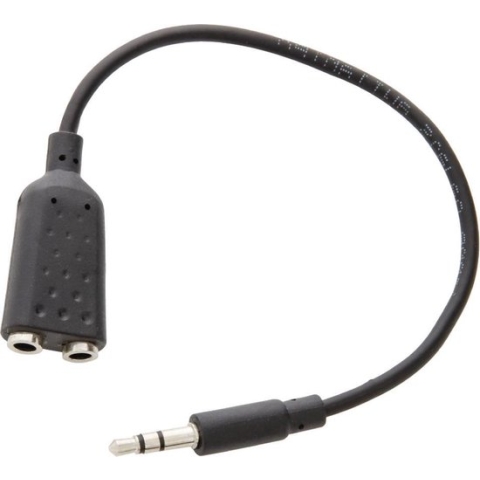 Valueline - 3.5 mm stereo audio verdelingskabel - Zwart