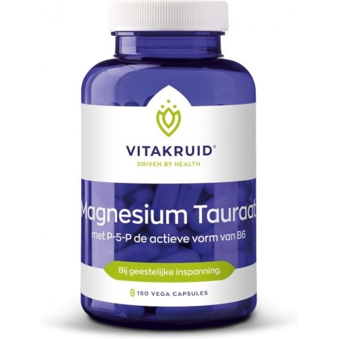 Vitakruid - Magnesium tauraat met P-5-P - 150 Vegetarische capsules