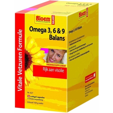 Bloem Omega 3, 6 & 9 Balans - 96 Capsules - Visolie - Voedingssupplement